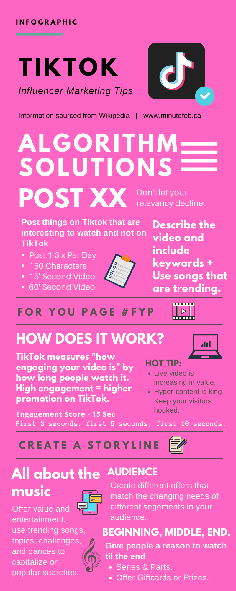 tik tok algorithm solutions post social media how does it work influencer marketing tips music video